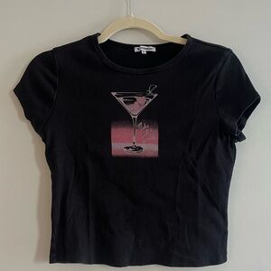 Trendy Black Graphic Tee